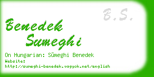 benedek sumeghi business card